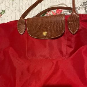 Longchamp red tote